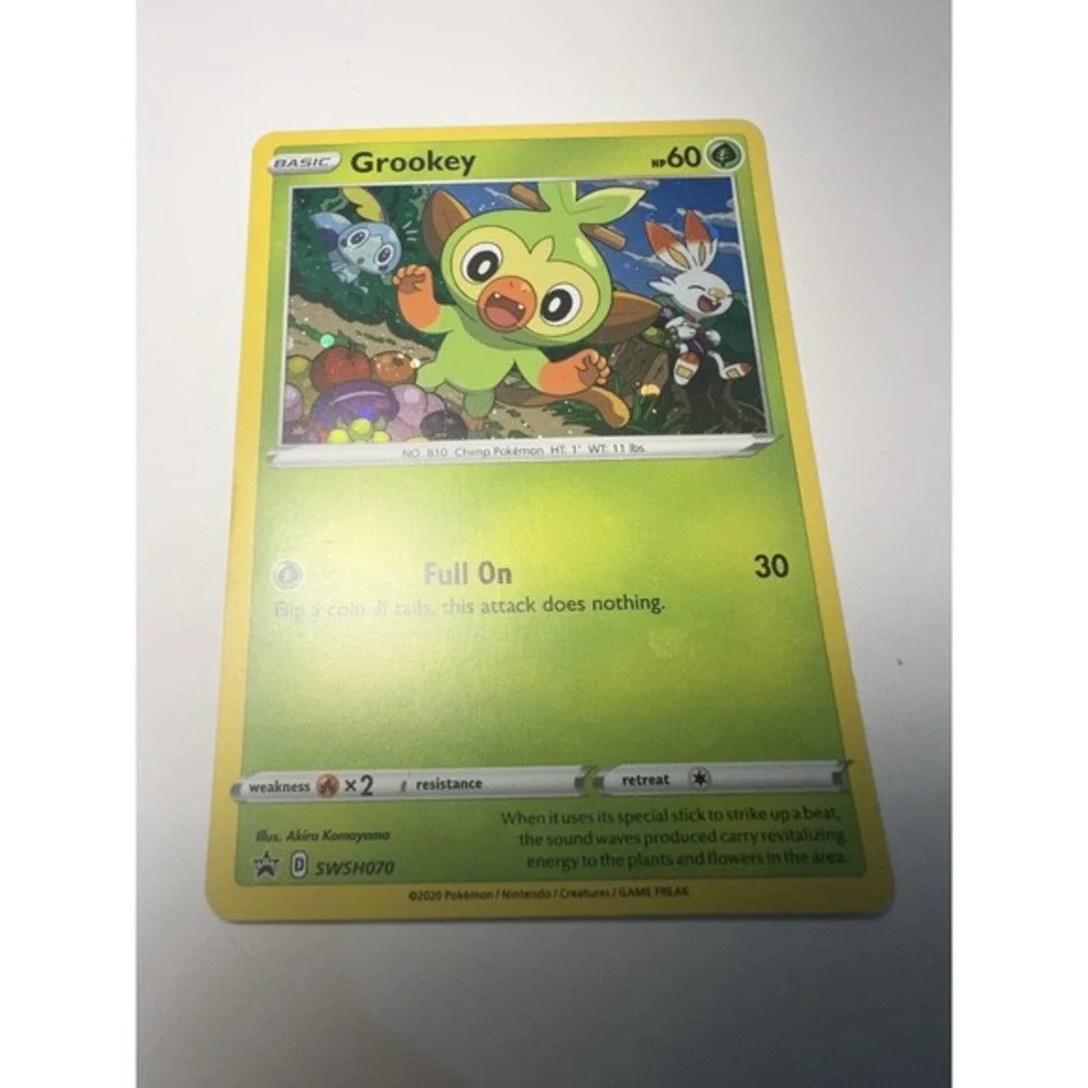 Grookey SWSH 070 Black Star Promo HD MEW‎ Swirl🌀DAMAGED!! See pics cosmos
